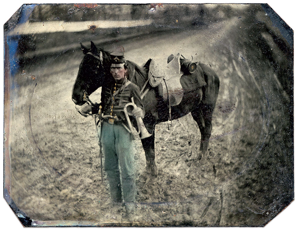 Quarter-plate tintype by an unidentified photographer. David Holcomb Collection.