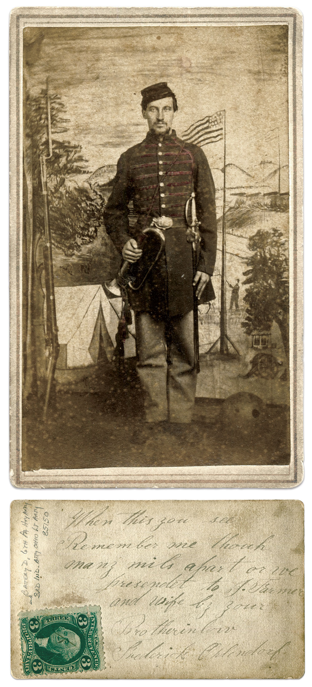 Carte de visite by an unidentified photographer. Rick Carlile Collection.