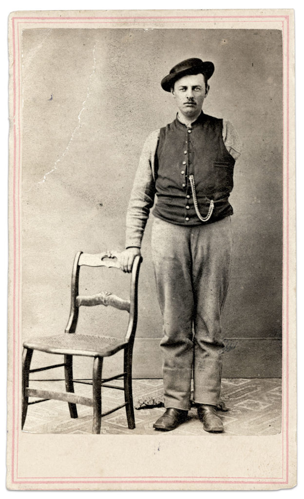 Carte de visite by Joshua Appleby Williams of Newport, R.I., from Lovell General Hospital in Portsmouth Grove, R.I. Author's collection.