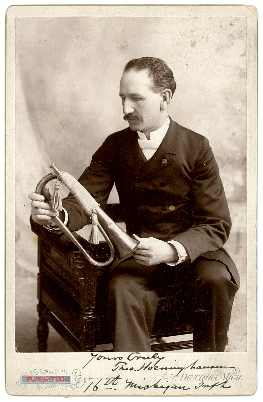 Cabinet card by C. Russell Baker of Detroit, Mich. Chris Nelson Collection.