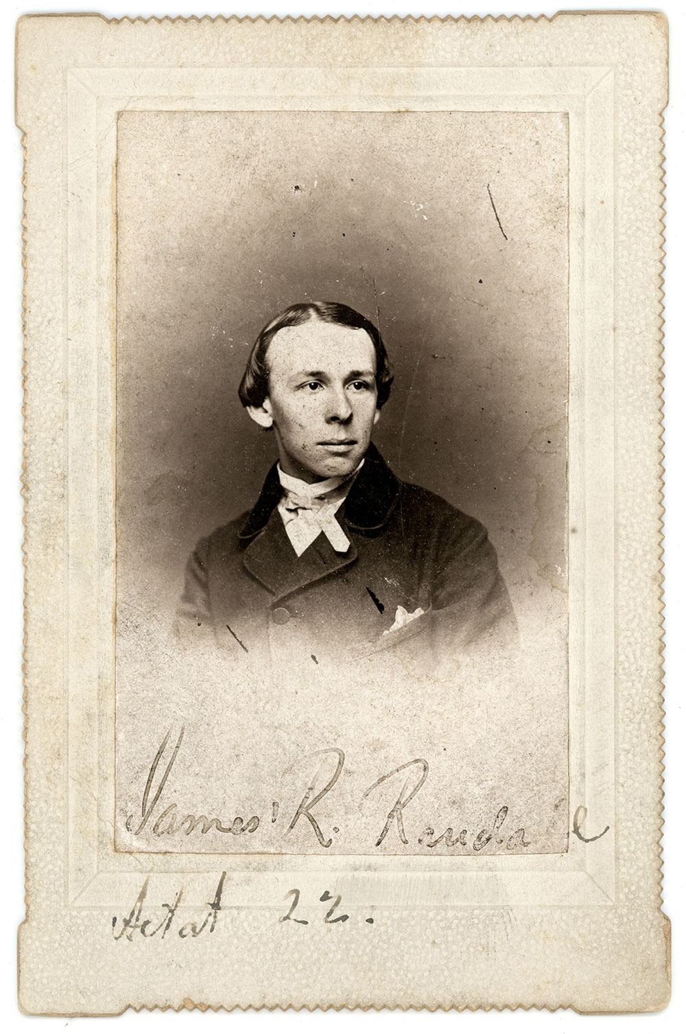 Randall pictured about the time he wrote the poem that became a popular tune in 1861. Albumen print by an unidentified photographer. John O’Brien Collection.