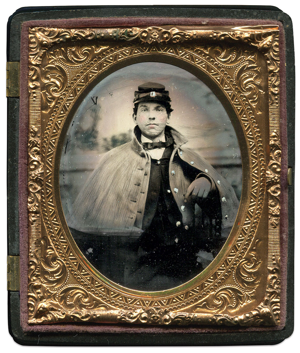Sixth plate ambrotype by an unidentified photographer. Chad Brabeck Carlson Collection.
