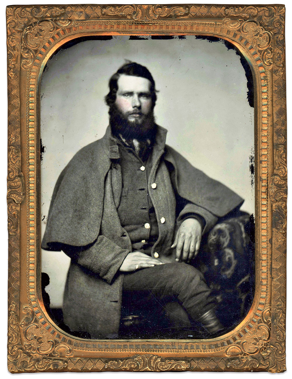 Quarter plate ambrotype attributed to Rees. Dan Binder Collection.