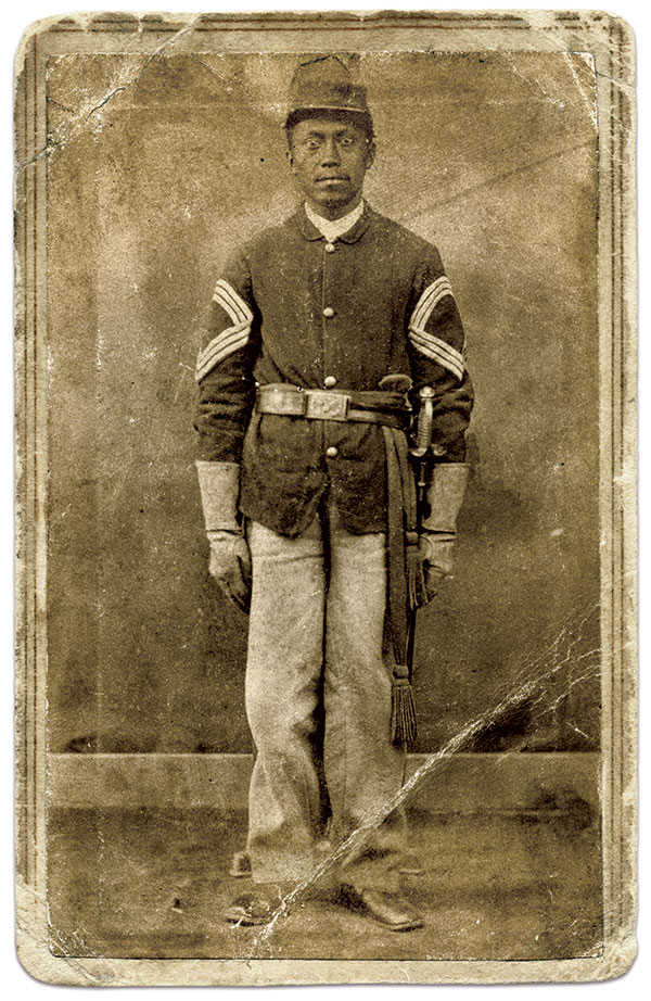 Singer is pictured here as sergeant major, a rank he held between November 1865 and November 1866. Carte de visite by an unidentified photographer. Gettysburg National Military Park Museum Collection.