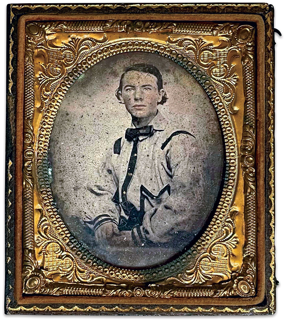Sixth plate ambrotype by an unidentified photographer. Colbi Rosenthal Collection.