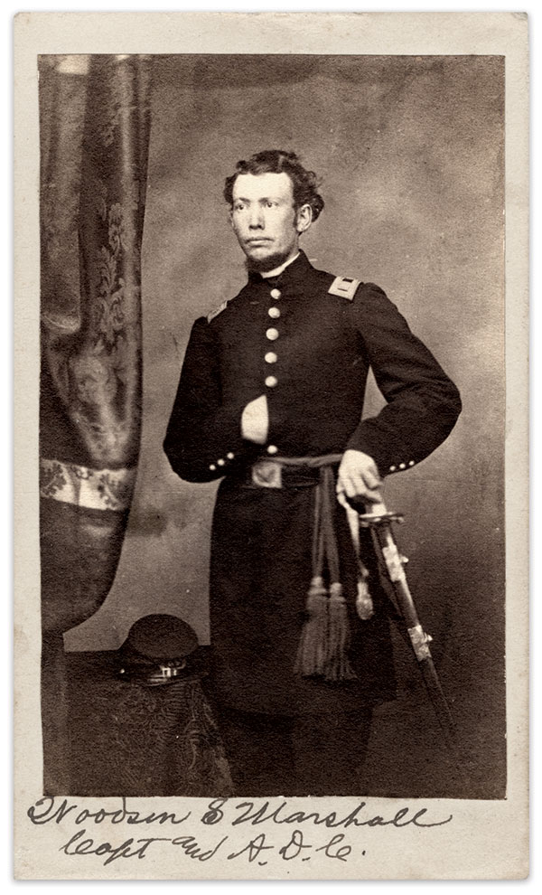 Bankes’ abilities as a portraitist are evident in this photo of Capt. Woodson Shively Marshall (1838-1915) of the 46th Indiana Infantry and aide to Col. William T. Spicely, a brigade commander in the 13th Army Corps. Marshall became a prominent attorney. His uncle, Thomas R. Marshall, served as vice president during the Woodrow Wilson administration. Butler Center for Arkansas Studies.