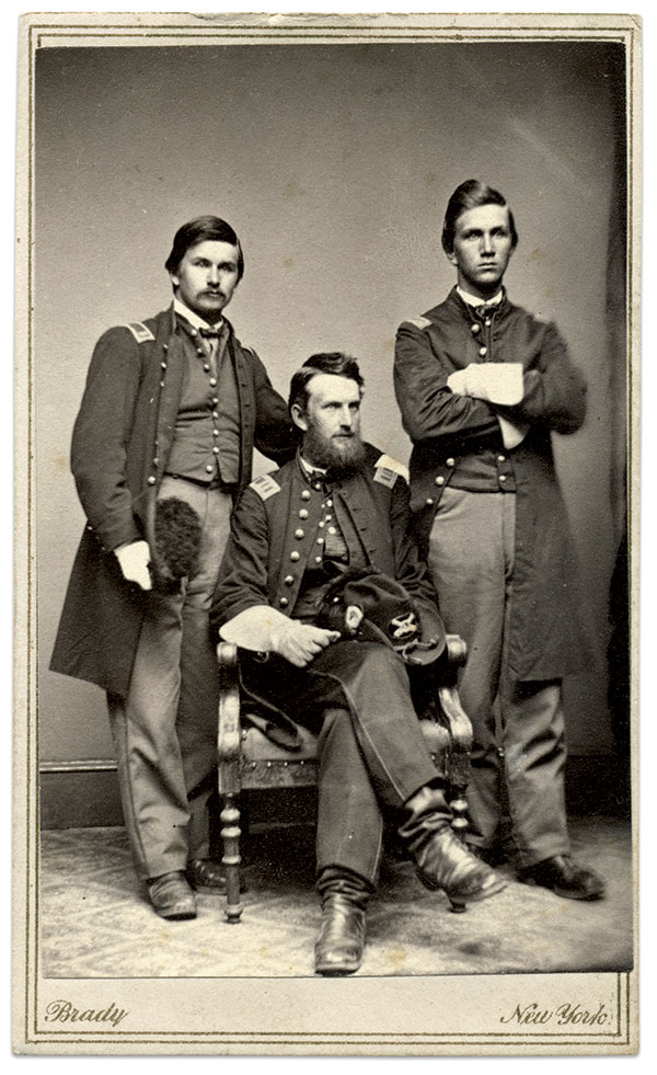 The Clark brothers, from left: James, Whiting and Charles. Carte de visite by Mathew B. Brady of New York City and Washington, D.C. Ronald S. Coddington Collection.