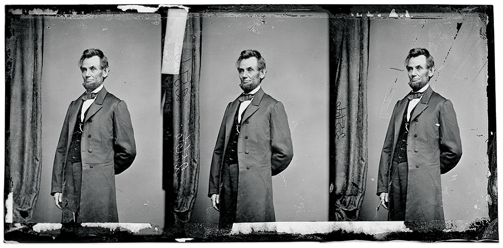 Figure 7: President Abraham Lincoln, Jan. 8, 1864. Positive reproduction of glass negative (NARA 111-B-3656). National Archives.