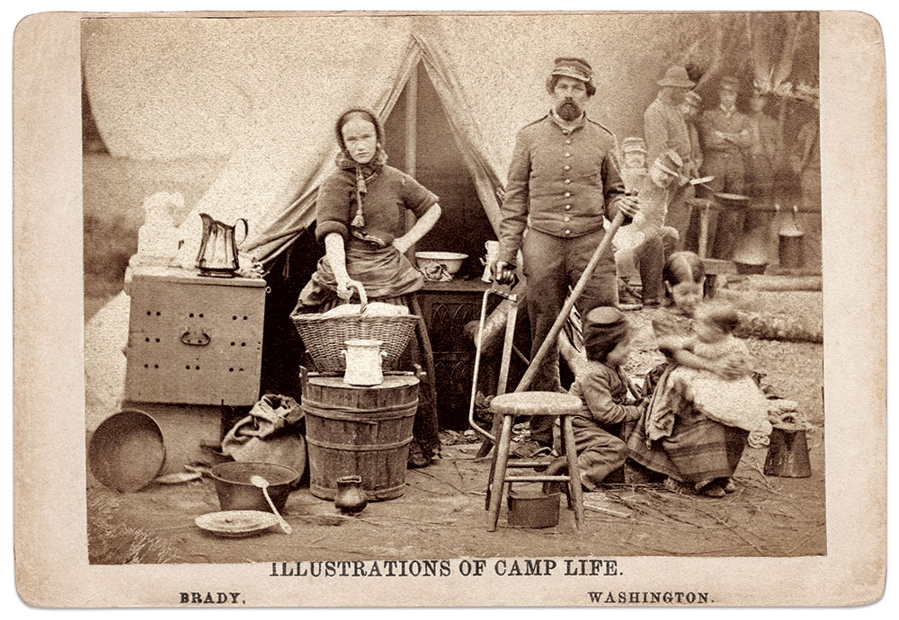 Figure 14: Tent life of the 31st Pennsylvania Infantry, 1861-62. Albumen silver print from glass negative. Laddy Kite Collection.