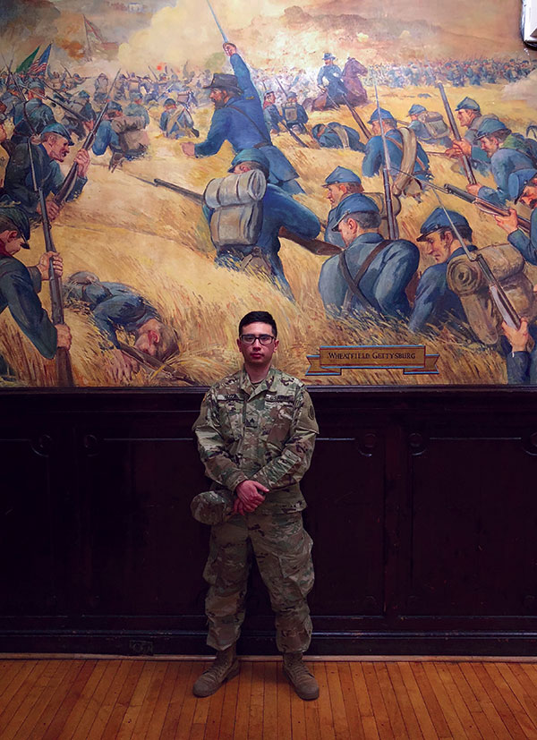 Hoza at the Armory of the Army National Guard’s 69th New York. He ranked as a sergeant at the  conclusion of his 6-year contract. Courtesy of Paul Hoza.