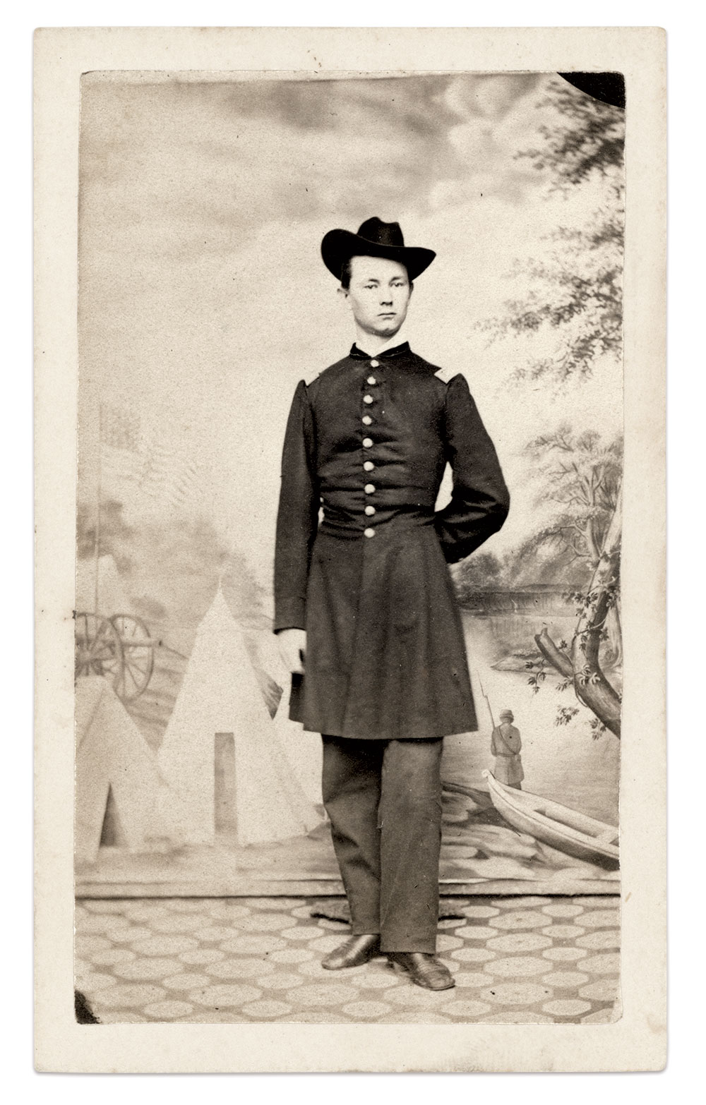 2nd Lt. William J. Fisher fell with a death wound in his chest. Carte de visite by John Holyland of Washington, D.C.