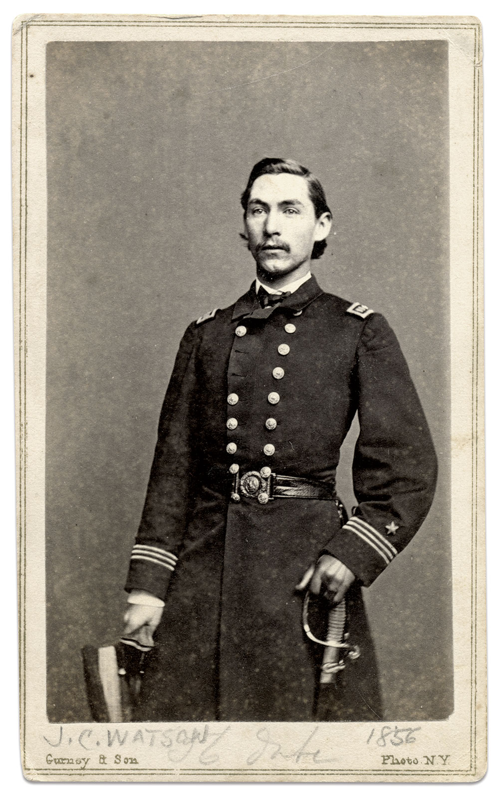 Lt. Watson during the Civil War. Carte de visite by Jeremiah Gurney and Son of New York City. Ronald S. Coddington Collection.