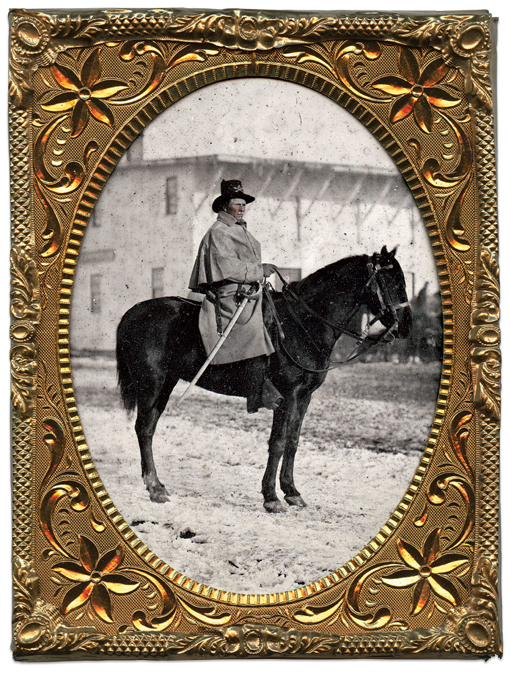 Quarter plate ambrotype by an unidentified photographer.Paul Russinoff Collection.