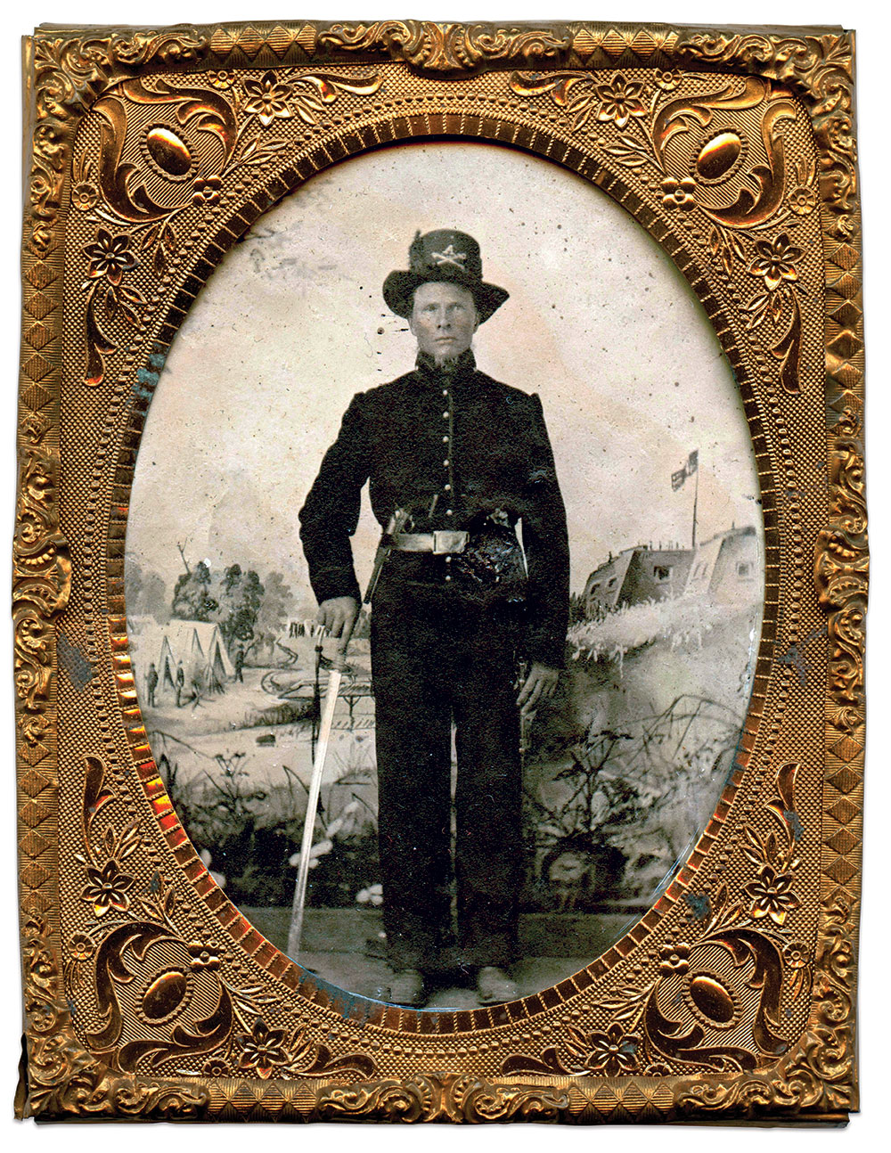 Quarter plate tintype by Ansel R. Butts of St. Louis.Paul Russinoff Collection.