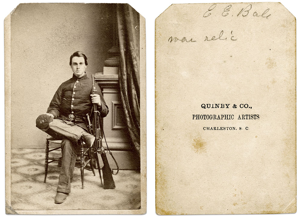 Carte de visite by Quinby & Co. of Charleston, S.C. 
Kevin Canberg Collection.