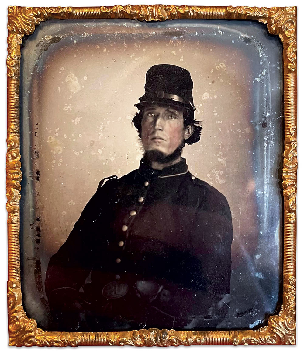 Sixth plate ambrotype by an unidentified photographer. Roger Davis Collection.