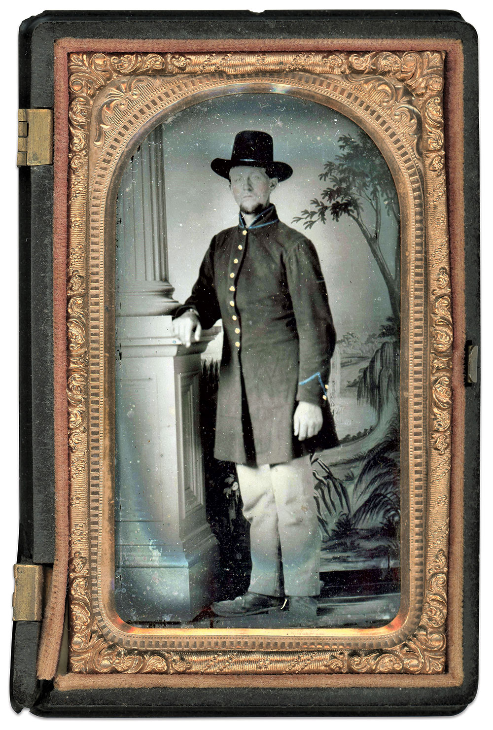 Eighth plate tintype by an unidentifiedphotographer. Roger Davis Collection.