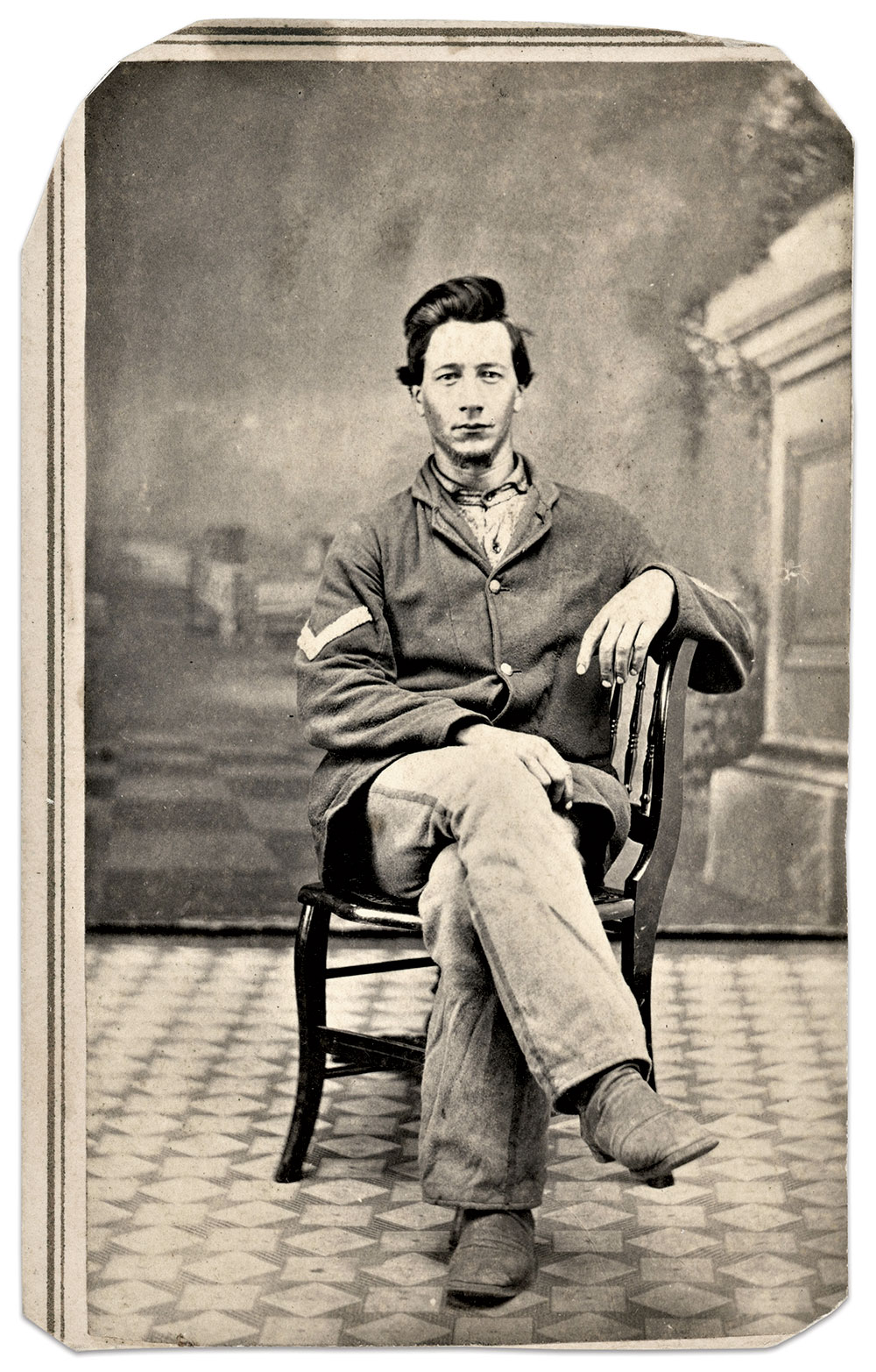Carte de visite by Kracaw & Farley of Washington, Iowa. Michael Huston Collection.