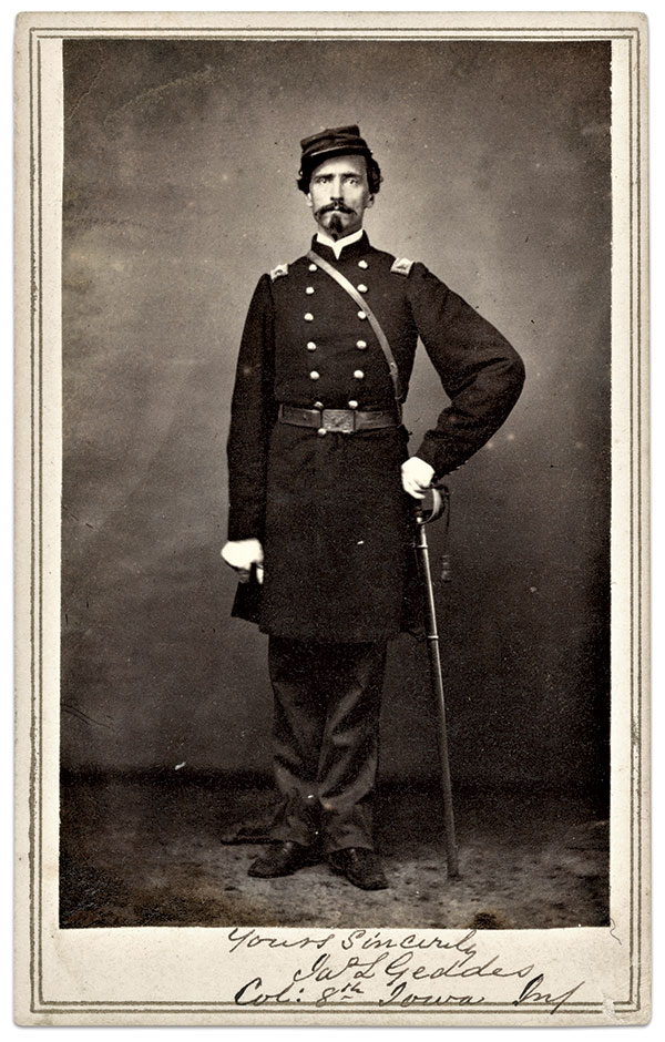 Col. James Lorraine Geddes (1827-1887). Carte de visite by an unidentified photographer. John Wernick Collection.