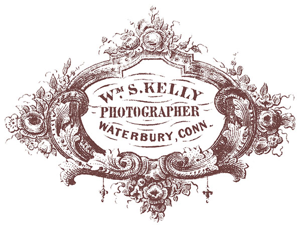 In the 1860s, Kelly joined other photographers in the move to producing cartes de visite. This imprint is from the back of a cardstock mount.