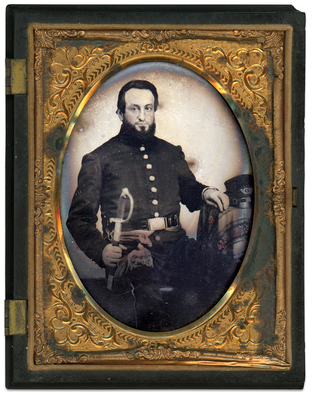 Captain Crabb. Sixth plate tintype by an unidentified photographer. Mike Rubino Collection.