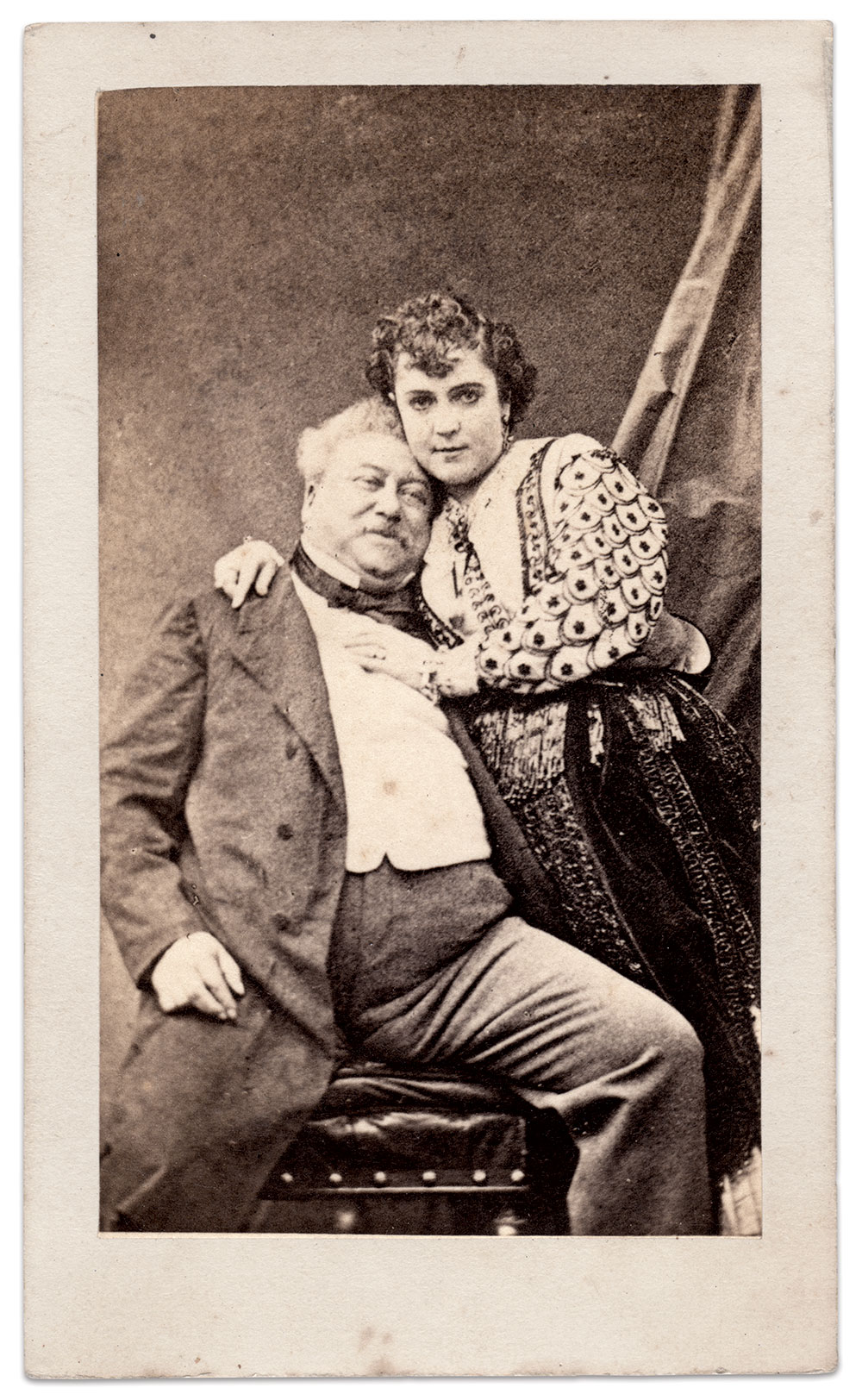 She enjoyed the company of Alexandre Dumas and other Bohemians in Paris and New York City. Carte de visite by an unidentified photographer.