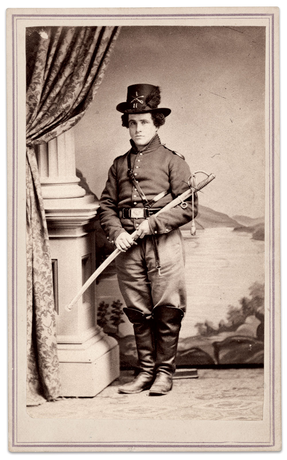 James Byron Holden of the 1st Vermont Cavalry. His company commander, Capt. Selah Perkins, remembered him as “brave, quiet, and true.” Carte de visite by Francis Mowrey of Rutland, Vt. The Liljenquist Family Collection at the Library of Congress.