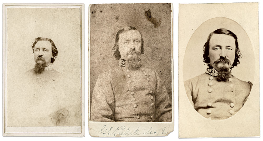 From left: Cartes de visite by Vannerson & Jones of Richmond, Va., an unidentified photographer, and Lee Gallery of Richmond, Va.