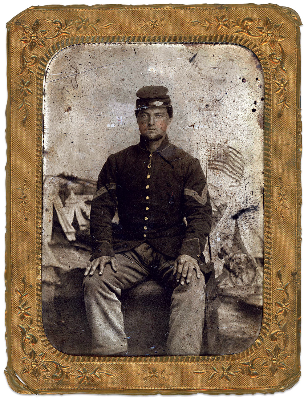 Enoch C. Dow. Quarter-plate tintype by an unidentified photographer.