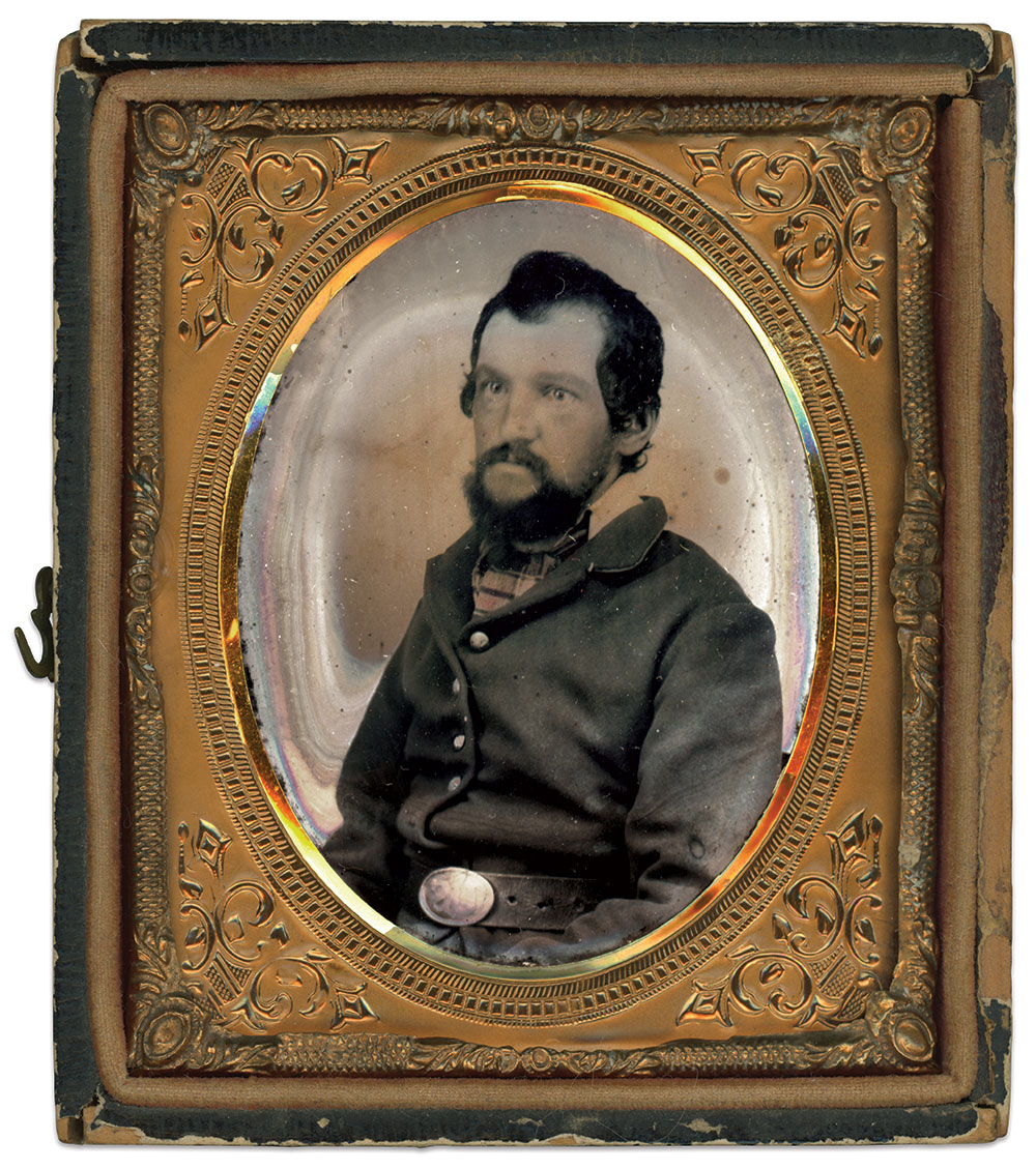 Jeremiah Y. Wells. Sixth-plate tintype by an unidentified photographer.