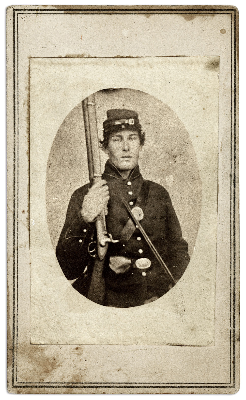 William H. Day. Carte de visite copy of period hard image by T.E. Lang of Bridgewater, Maine.