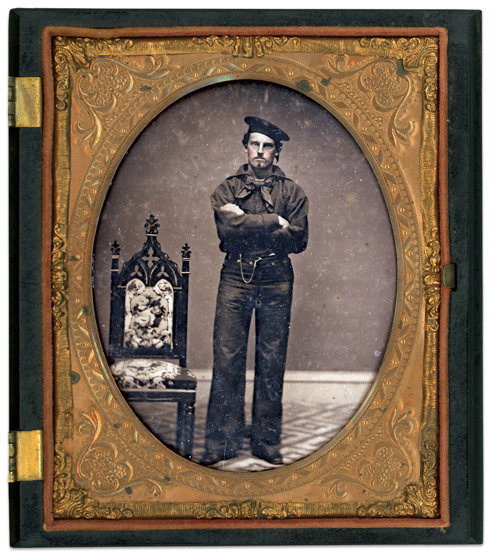 Quarter-plate ambrotype by an unidentified photographer. Sara Thompson Collection.