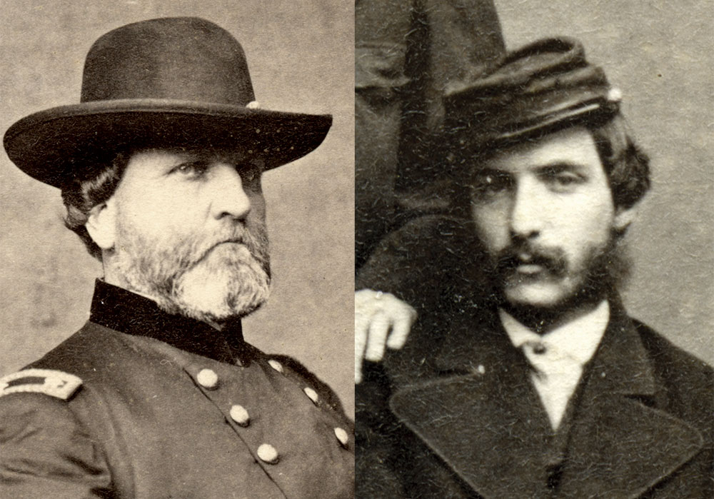 Sanford C. Kellogg and his Uncle George. Cartes de visite by Mathew B. Brady of Washington, D.C.,Tom Glass Collection, and Algenon Morse of Nashville, Tenn., Ronald S. Coddington Collection.