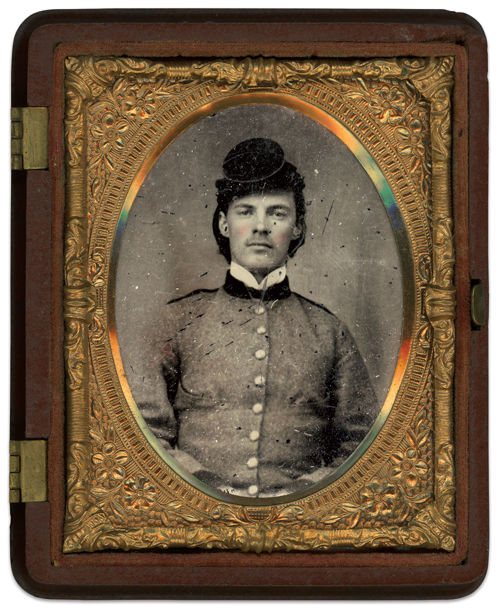 WARTIME WASHINGTON: A previously unpublished ninth-plate ambrotype of Lt. Washington from the Bobby McCoy Collection.