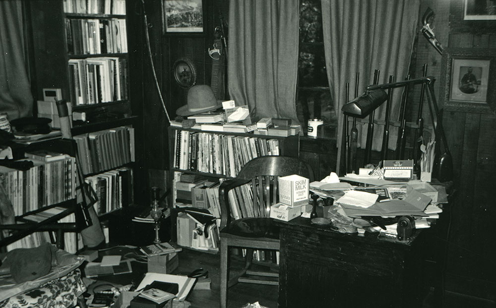 Herb’s study inside his home on Love Circle. Peck family.