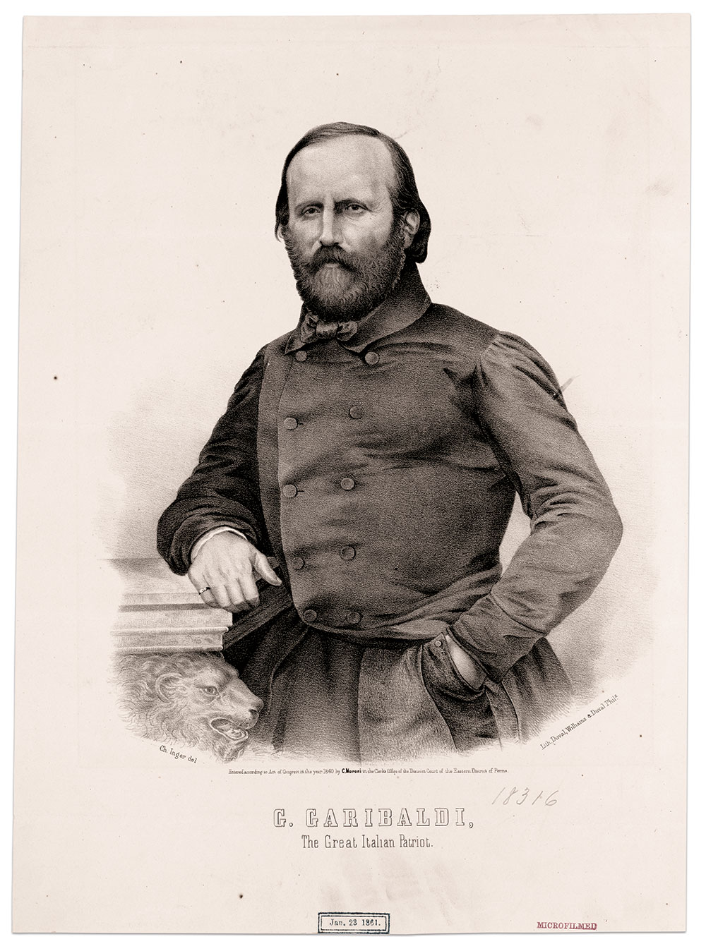 “The Great Italian Patriot” in 1860. Library of Congress.