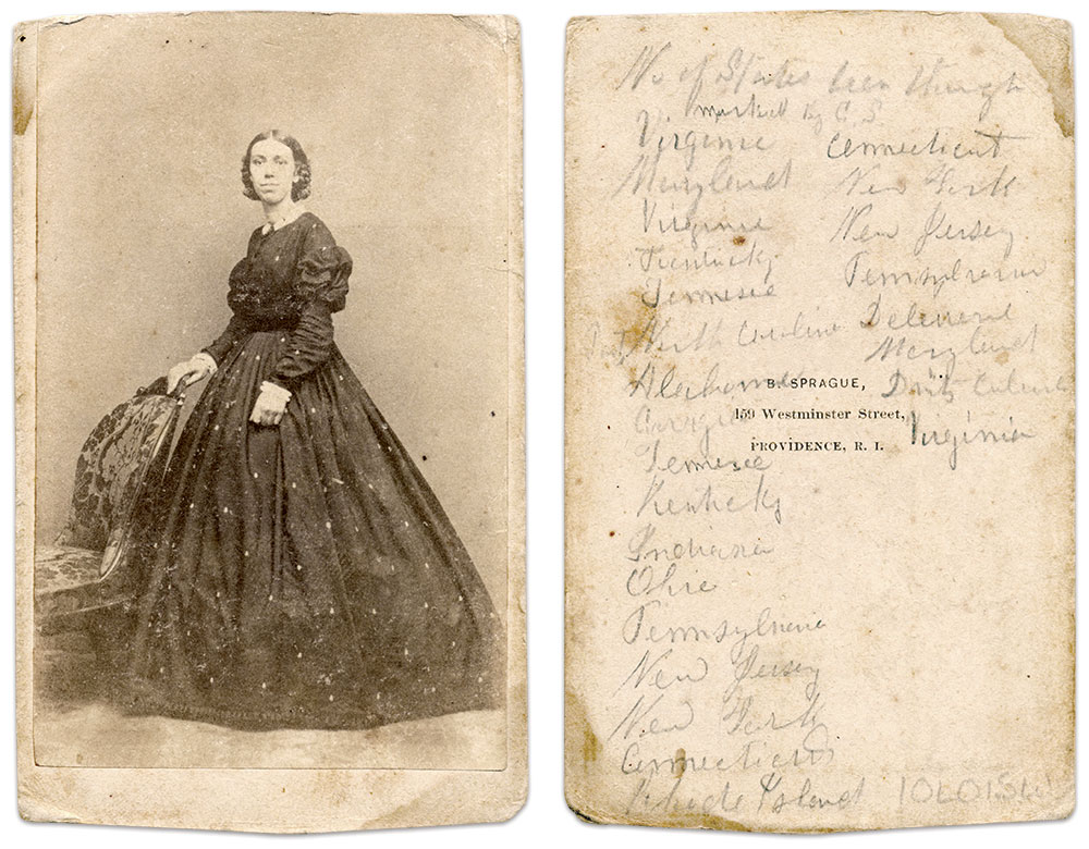 Carte de visite by BartonSprague of  Providence,
R.I. Mike Fitzpatrick Collection.