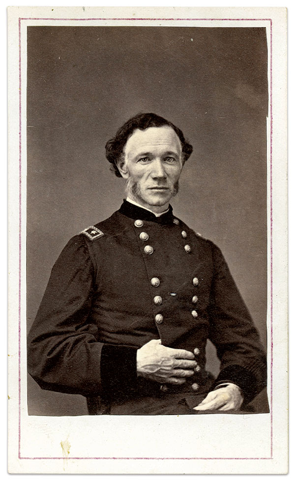 Brigadier General Joseph J. Reynolds distributed items taken from the body to Sgt. Weiler, Corp. Birney and Pvt. Johnson. Carte de visite by E. Jacobs and Company of New Orleans, La. Tom Glass Collection.