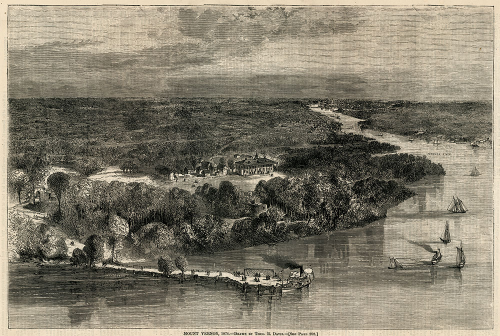 Bird’s-eye view of Mount Vernon: This engraving appeared in the Feb. 28, 1874, issue of Harper’s Weekly. Military Images.