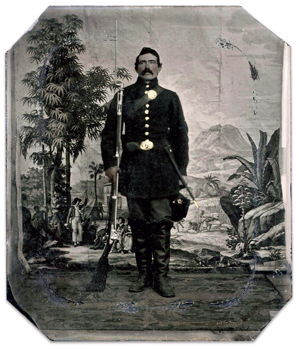 Unidentified U.S. soldier. Sixth-plate tintype by H.G. Pearce of Providence, R.I. Rob Morgan Collection.