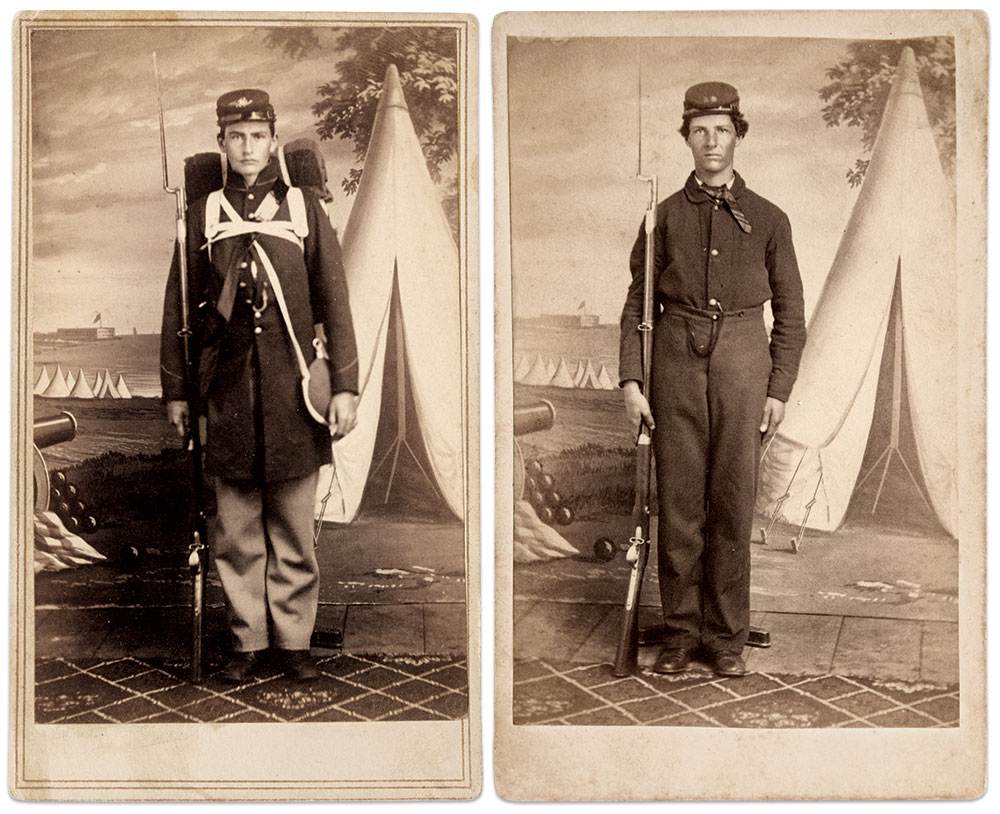 Cartes de visiteof unidentified
Connecticut
infantrymen.
Buck Zaidel
Collection.
