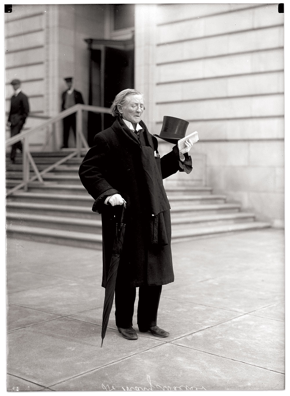Mary, pictured here about 1911, advocated for women’s rights and dress reform through her life. She eventually adopted male attire. Glass negative by George W. Harris & Martha Ewing of Washington, D.C. Library of Congress.