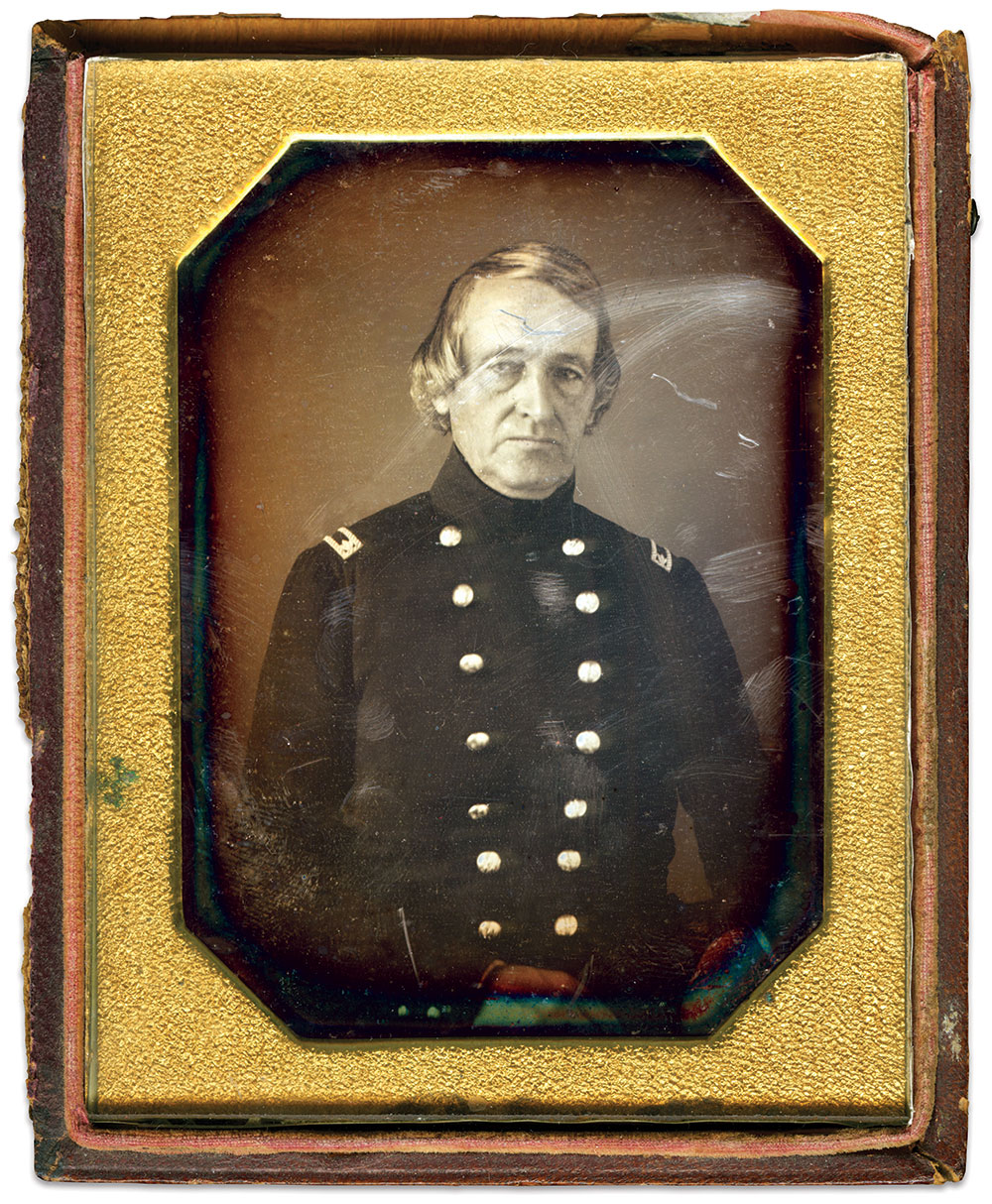 Lieutenant Col. Howard during the Mexican War. Quarter-plate daguerreotype by an unidentified photographer. Joe Bauman Family Collection.