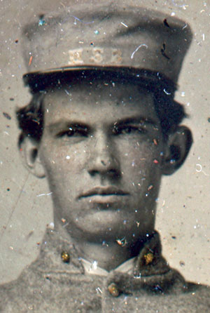 Detail of portrait flipped to compensate for lateral reversal effect.