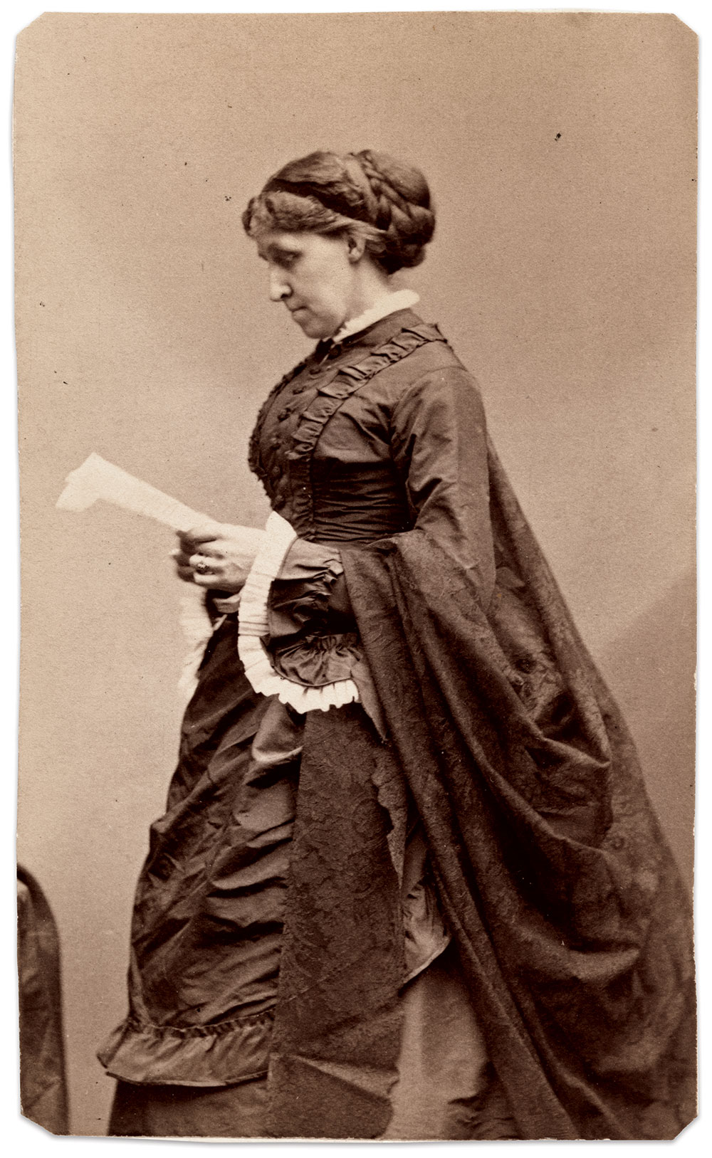 Alcott, circa 1870. Carte de visite by George K. Warren of Boston, Mass. Library of Congress.