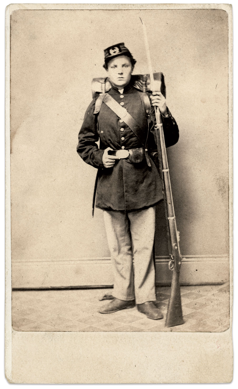 Carte de visite by J.W. Johnston of Chicago, Ill.