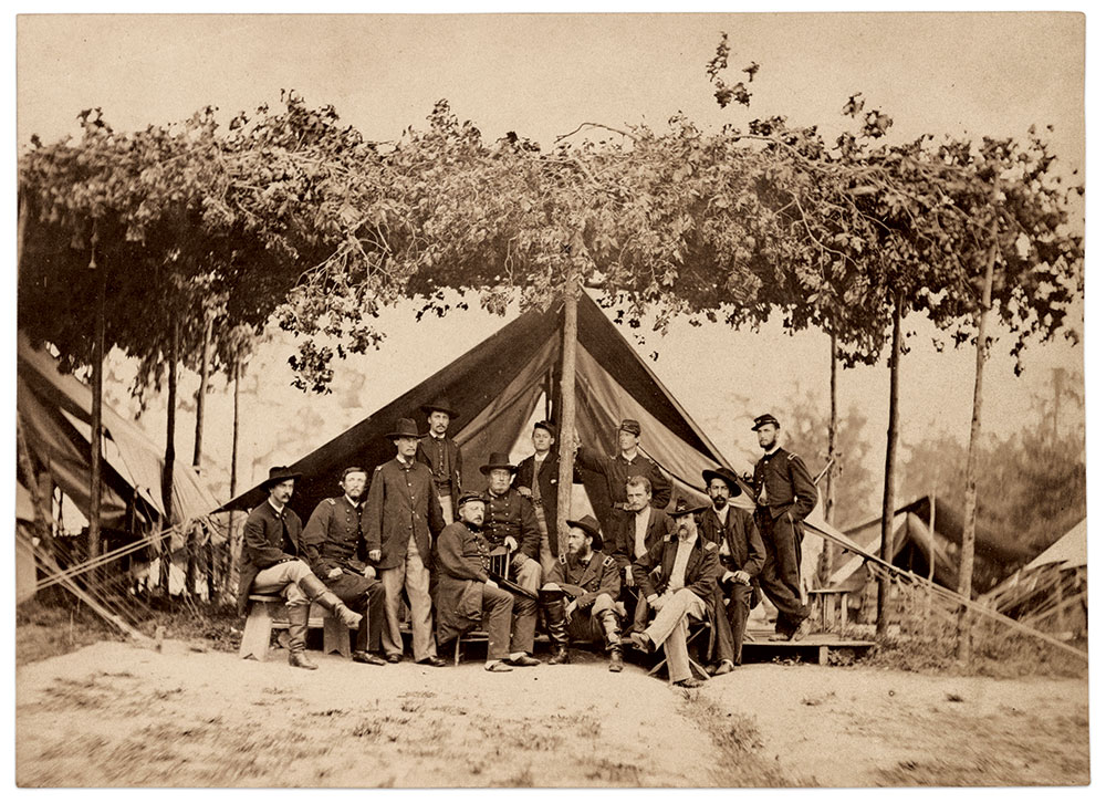 Major Gen. Benjamin Butler and his staff, late summer 1864. Albumen print by Mathew B. Brady of Washington, D.C. Library of Congress.