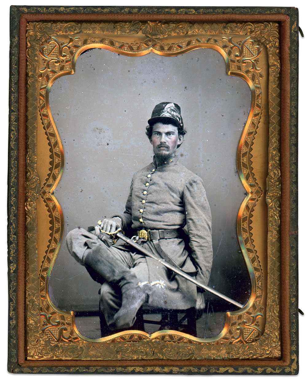 Quarter-plate ambrotype by an unidentified photographer.