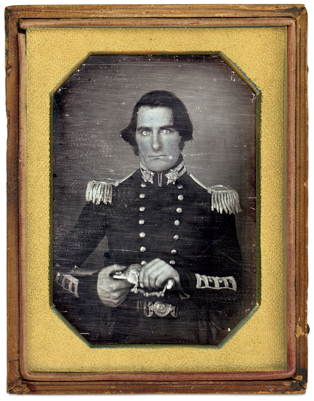 Quarter-plate daguerreotype by an unidentified photographer. Brent Calderhead Collection.