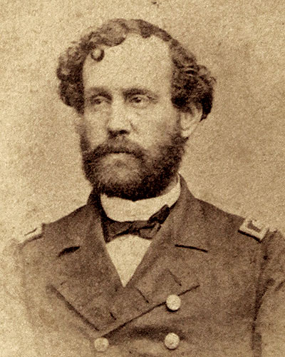 George Washington Rodgers II, a mentor to Evans at the Academy, requested and received active duty after the war began. He was killed in action during an August 1863 attack on Fort Wagner and Charleston Harbor’s defenses while in command of the ironclad Catskill. Carte de visite by an unidentified photographer. United States Naval Academy Special Collections & Archives.